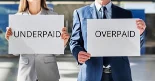 Overpaid versus underpaid scales